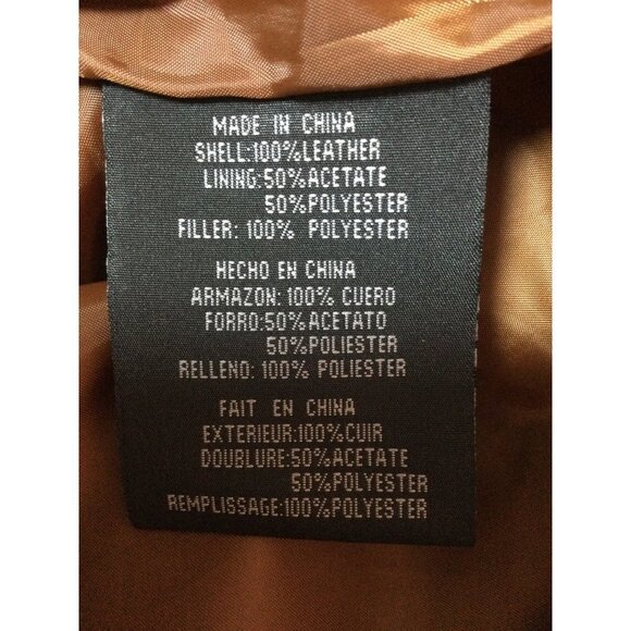 KC Collections Suede Leather Jacket Blazer Button Front Collared Pockets Brown S - Picture 7 of 7